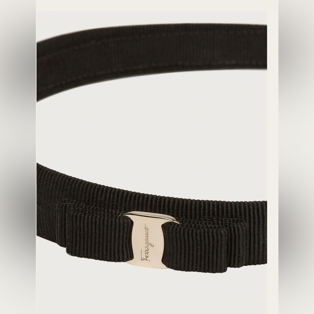Salvatore Ferragamo Vara Bow headband black/gold - Picture 2 of 5